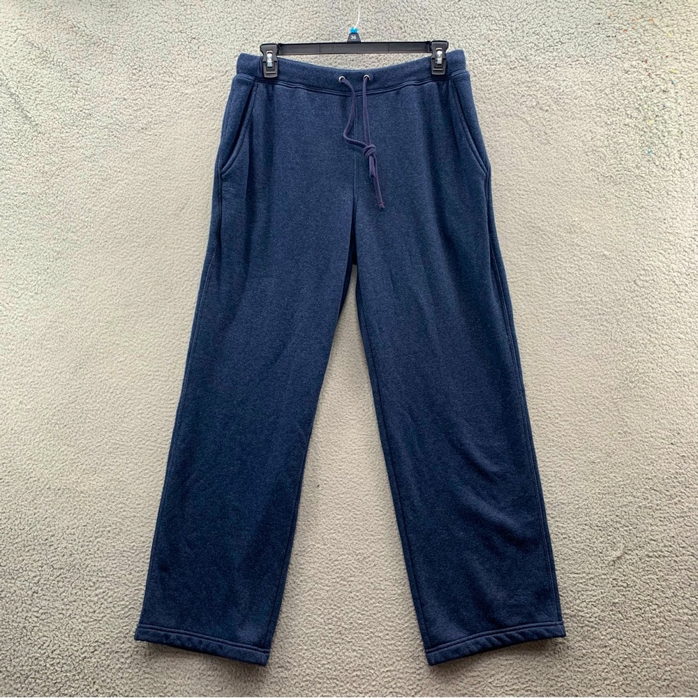 Daniel Buchler Men’s Lounge Jogger Pants Pull On Drawstrings Pockets Blue Gray L